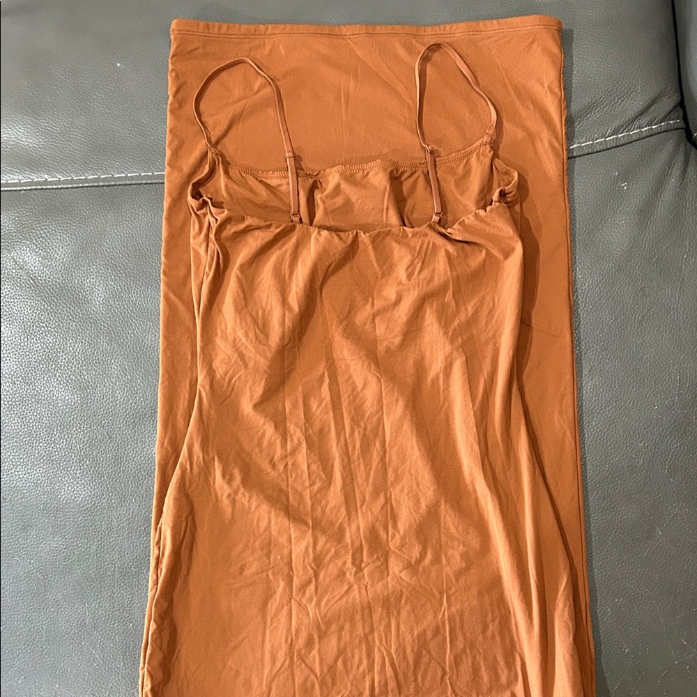 SKIMS Rust Orange Maxi Slip Dress - Picture 5 of 5